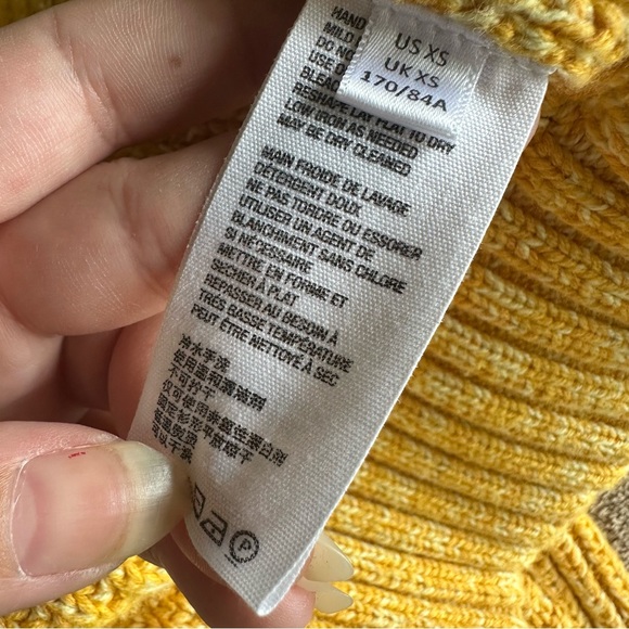 Free People High Hopes Open Front Long Sleeve Yellow Knit Cardigan Sweater - Picture 14 of 14